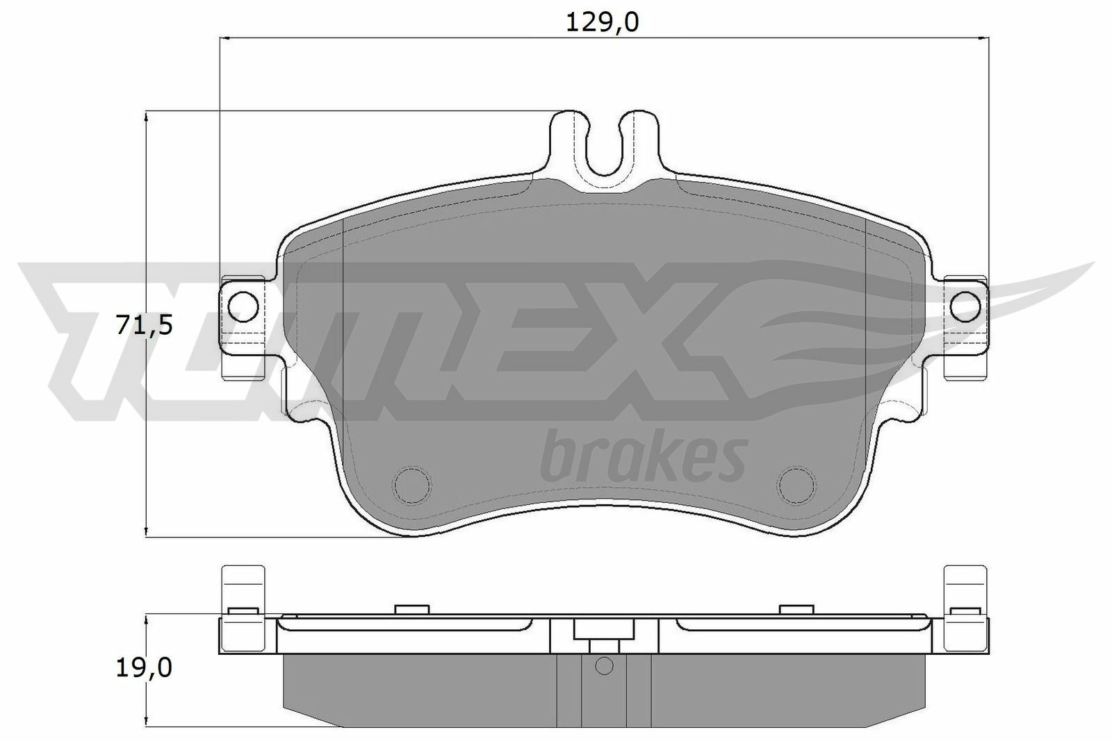 Sada brzdových destiček, kotoučová brzda TOMEX Brakes